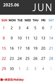 SHOP CALENDAR 202504